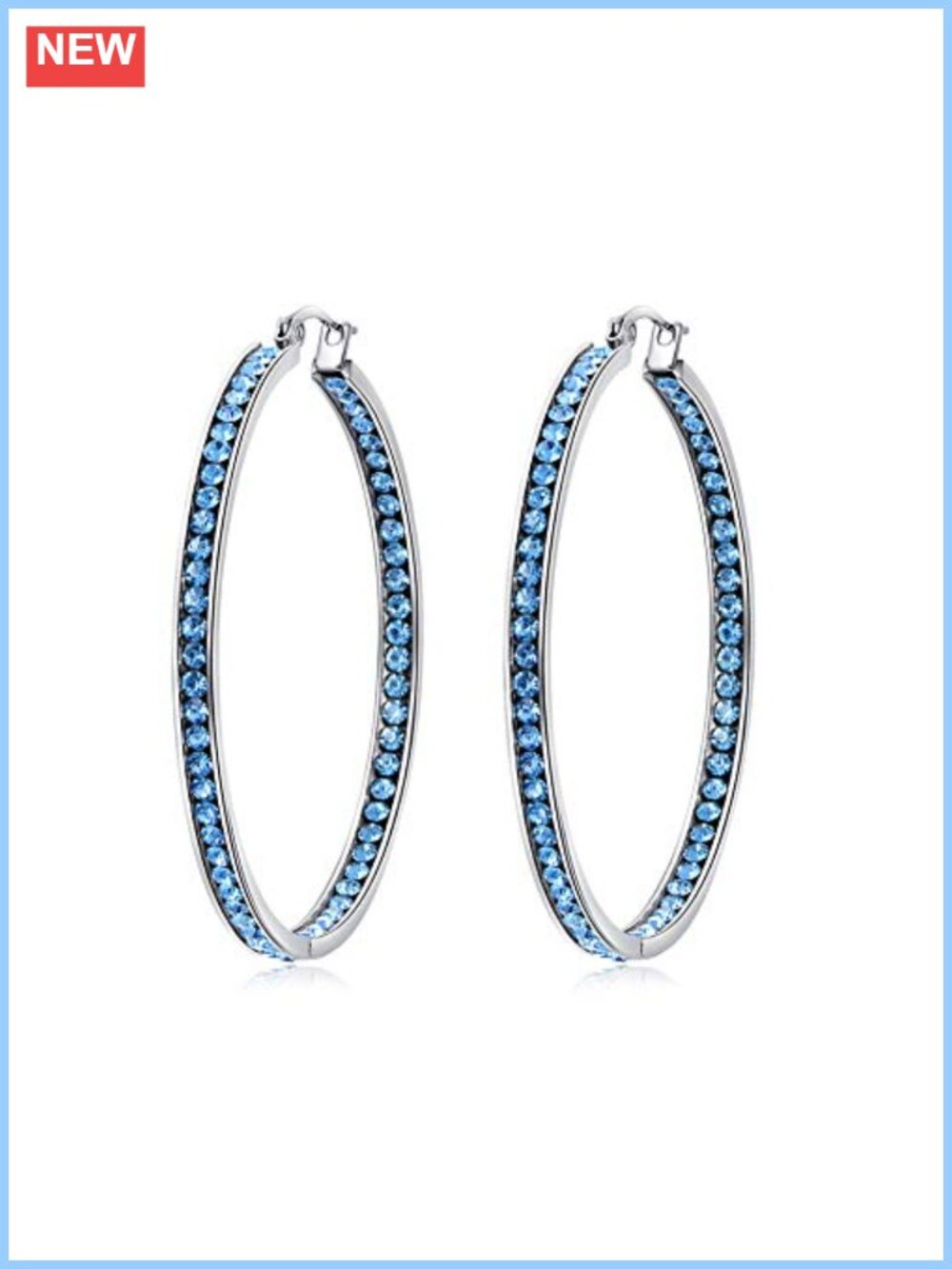Stainless Steel Hoop Earrings Hypoallergenic Sensitive Ears 2"
